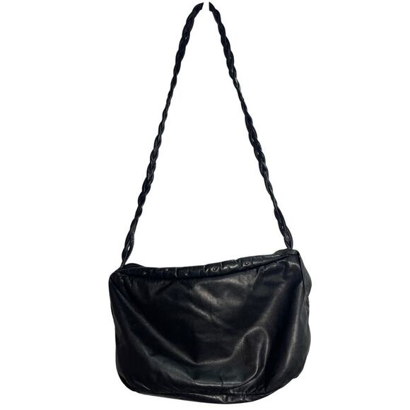 Vintage Rita Diana for Mylinka Black Metallic Rhinestone Leather Crossbody Purse - Picture 2 of 5